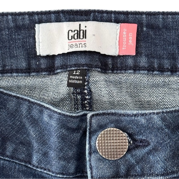 CAbi #5691L Size 12 Deep Sea Dark Wash Flared/Bootcut Trouser Jeans NWOT - Picture 6 of 7